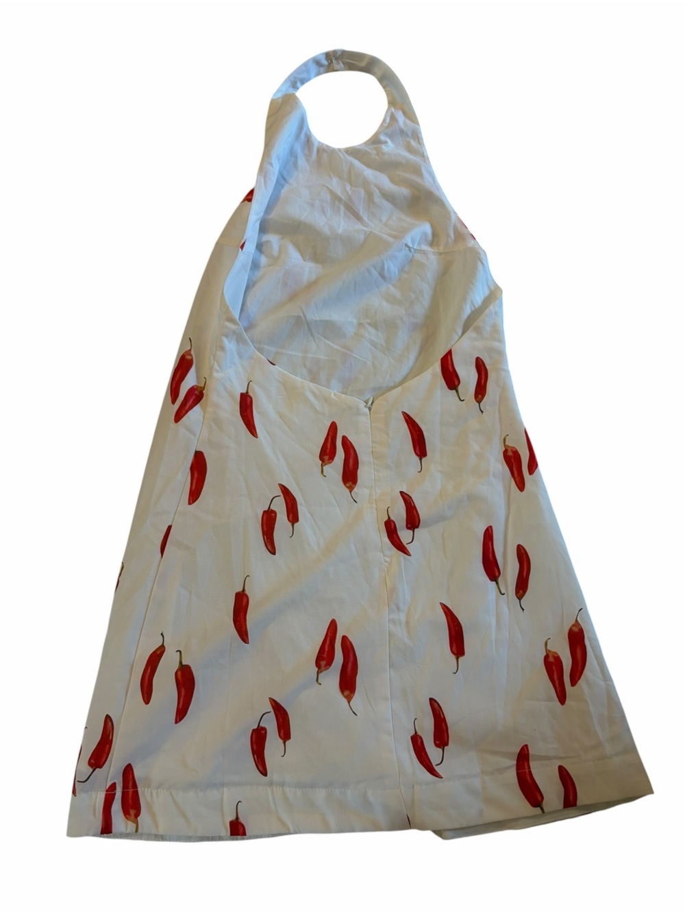 Commense NWT Cream Mini Dress with Red Chili Print - Picture 5 of 11